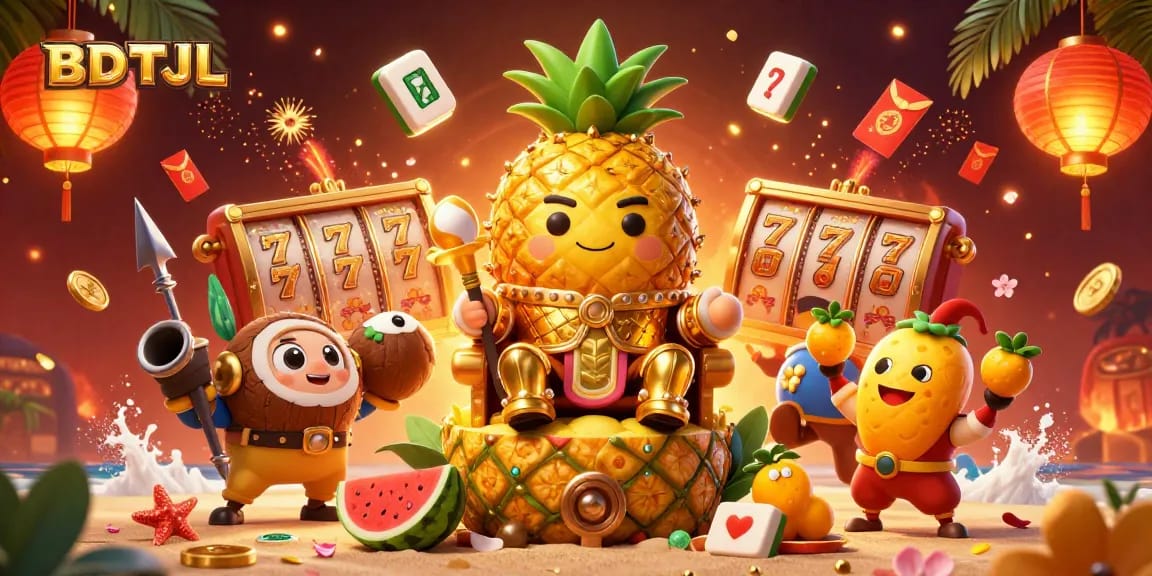 Experience the excitement of BDTJL in this vibrant casino scene featuring rich 3D characters and playful elements.