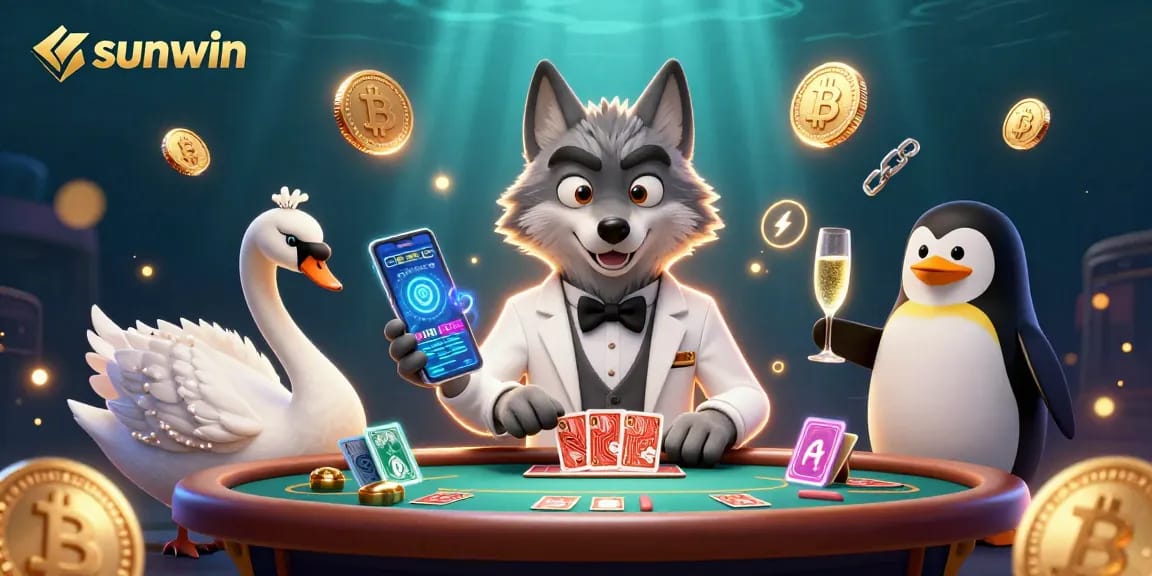 Experience the thrill of sunwin with a lively baccarat game featuring unique characters.