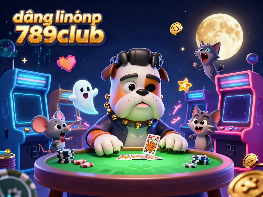 Experience the thrill of đăng nhập 789club with a lively cartoon casino scene featuring unique monster characters.