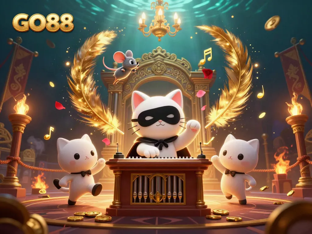 Experience thrilling gameplay with GO88 amidst vibrant casino-themed visuals and characters.