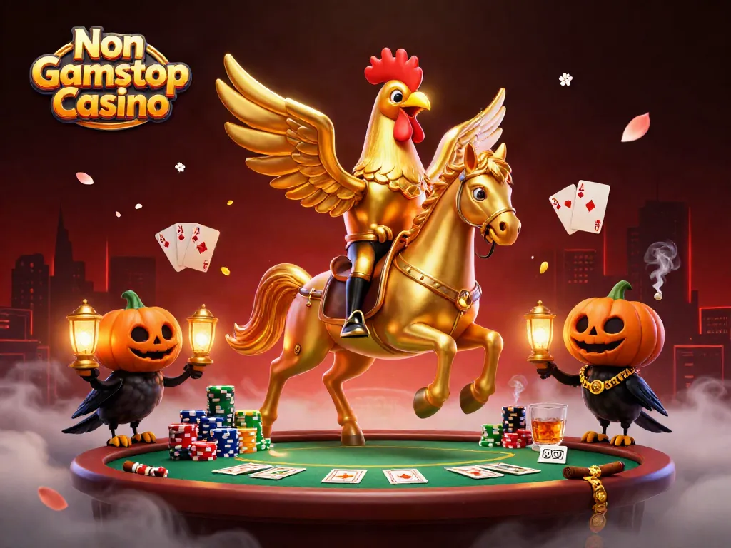 Experience the thrill of Non Gamstop Casino adventures with a vibrant casino scene and unique characters.