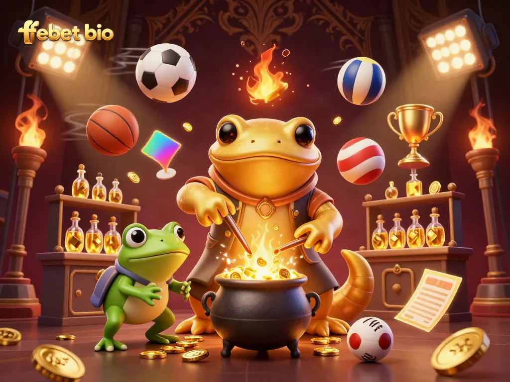 Engage with febet bio's vibrant casino scene showcasing characters immersed in a dynamic betting environment.