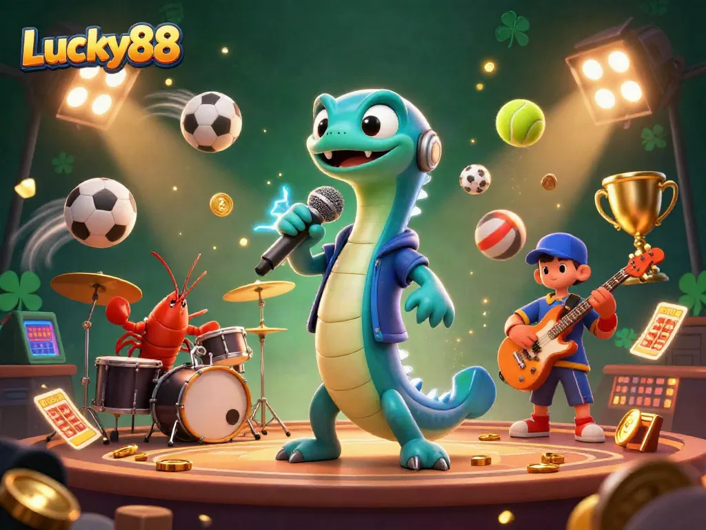 Experience thrilling gameplay at Lucky88 with vibrant casino adventures and energetic characters.