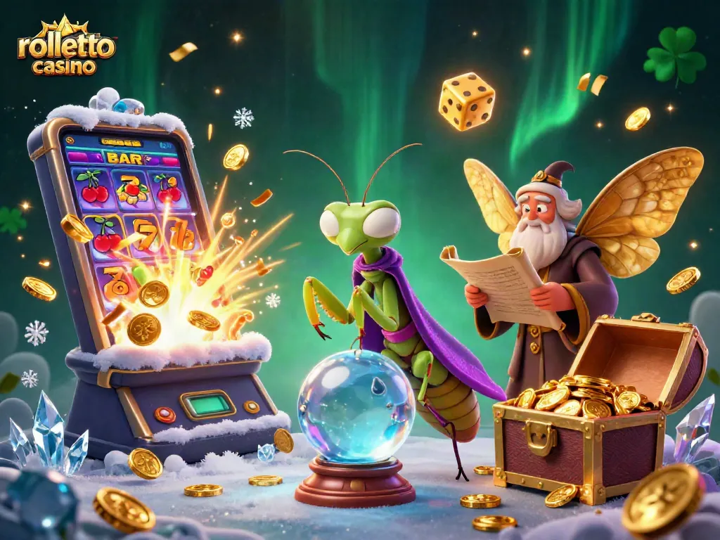 Experience rolletto casino with a mystical scene showcasing fortune tellers, dynamic games, and jackpots.