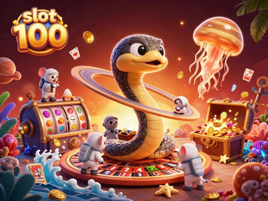 Experience thrilling gameplay with slot bonus 100 in vibrant 3D casino settings filled with excitement and fun.