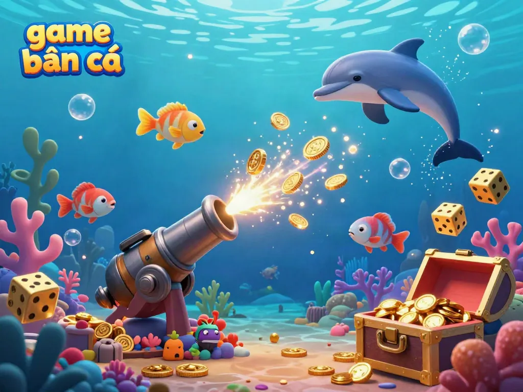 Engage in the thrilling game bắn cá with vibrant underwater scenes and exciting gameplay elements, showcasing rich visuals and dynamic action.