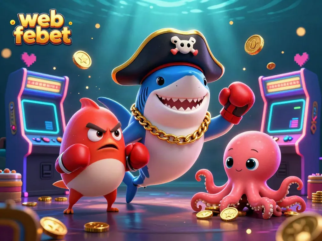 Experience the excitement of the web febet casino with dynamic characters and vibrant gaming elements.