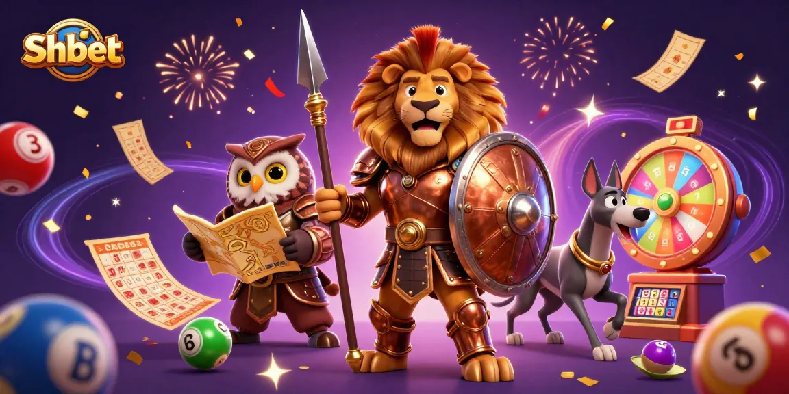 Experience Shbet's thrilling lottery excitement with vibrant colorful elements and dynamic gameplay.
