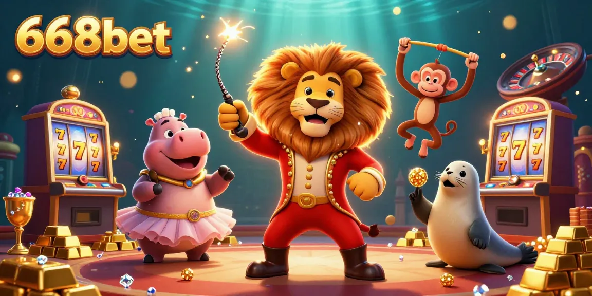 Join the excitement at 668bet with vibrant 3D characters celebrating wins in a casino-themed scene.