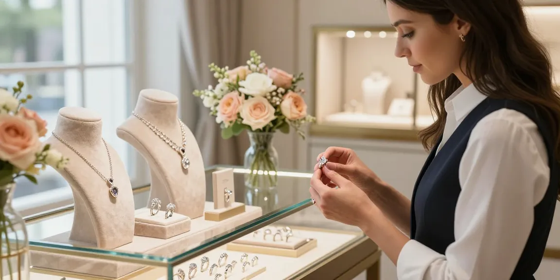 Exquisite wedding rings for women displayed in a luxurious boutique, showcasing intricate designs and sparkling gemstones.