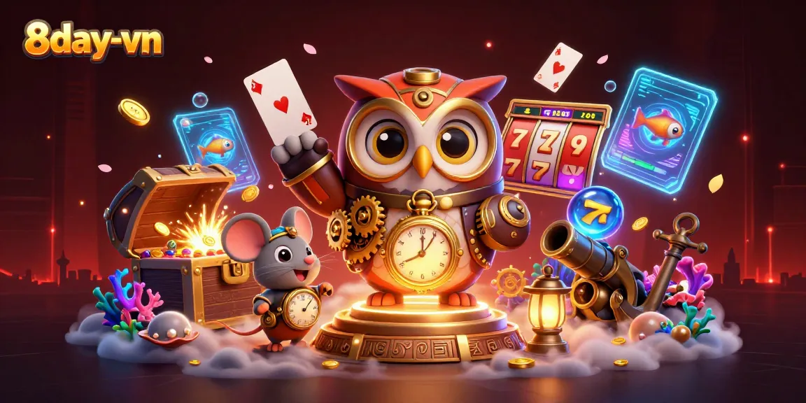Experience thrilling gameplay at 8day-vn with a vibrant casino atmosphere featuring dynamic characters and gaming elements.