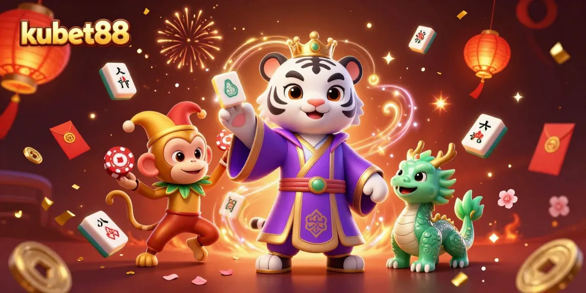 Experience the excitement of kubet88 with captivating characters in a vibrant casino scene.