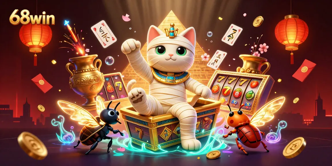 Experience thrilling slots at 68win where the Egyptian mummy cat and golden treasures await players.