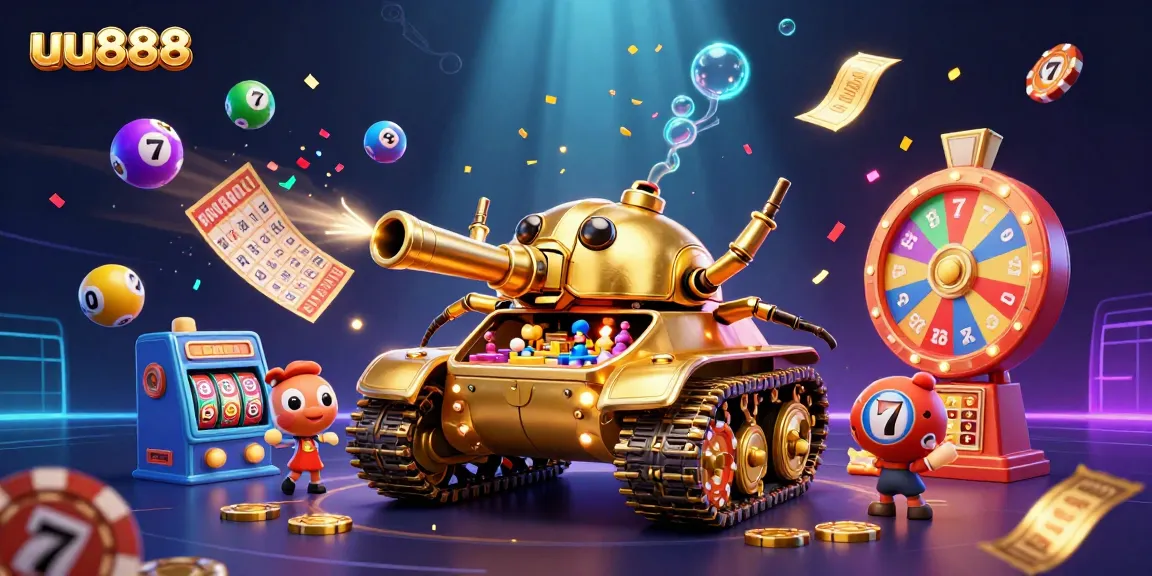 Experience the excitement of uu888 as a golden beetle tank reveals a miniature casino bursting with games and fun!