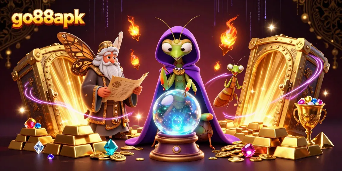 Win big with go88apk by exploring mystical games and treasures in a vibrant casino scene.