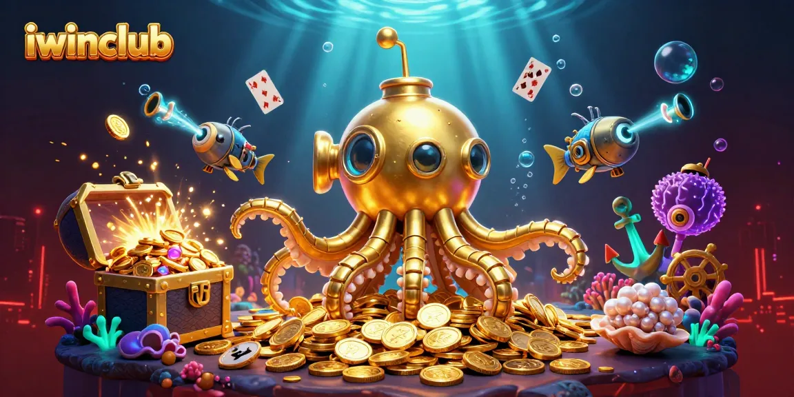 Engage in thrilling gameplay at iwinclub with a lavish undersea adventure featuring a golden kraken and mechanical fish.