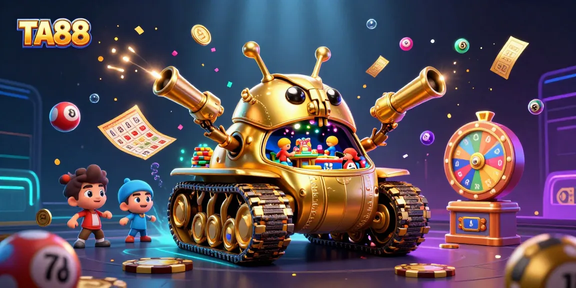 Experience the excitement of TA88 with a vibrant casino inside a golden beetle tank.