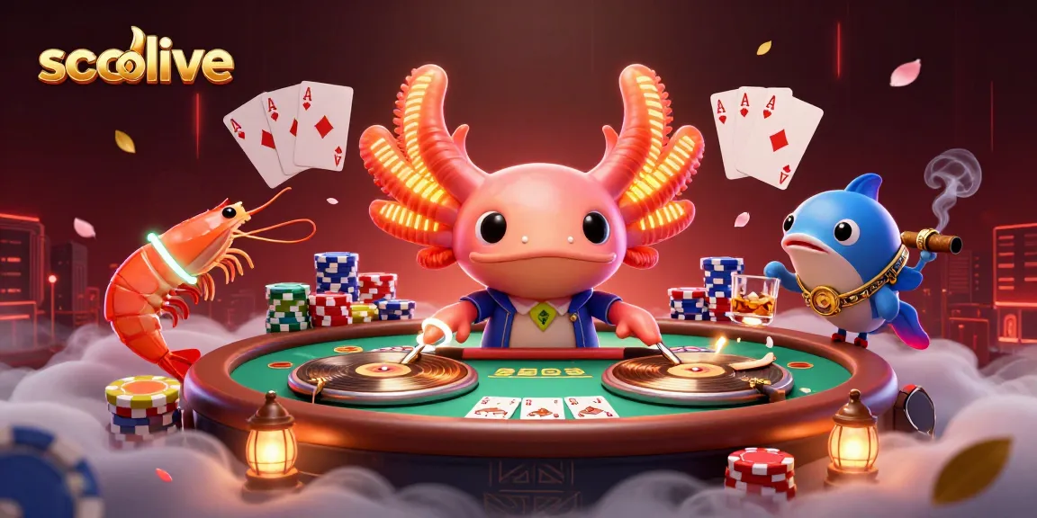 Socolive users enjoying a thrilling live poker experience surrounded by dynamic gaming elements and colorful undersea characters.