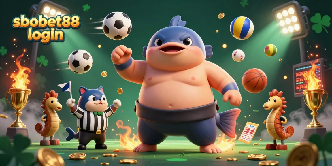 Engage with sbobet88 login to place dynamic bets amidst 3D cartoon characters in a vibrant underwater game.
