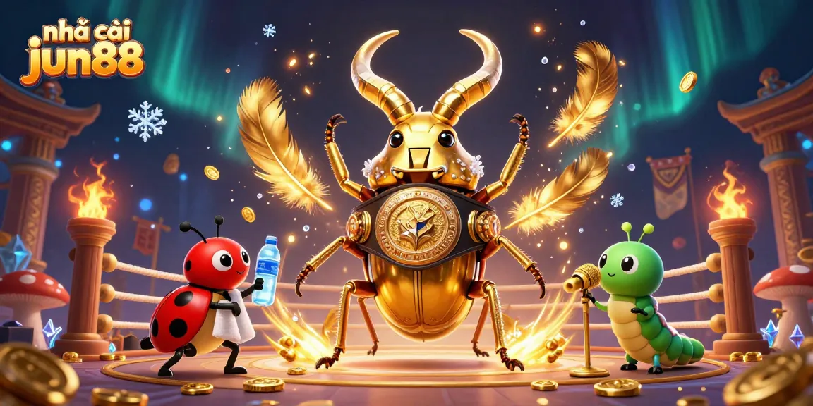 Engage in thrilling bets with nhà cái jun88, showcasing vibrant casino elements amid a dynamic 3D scene.