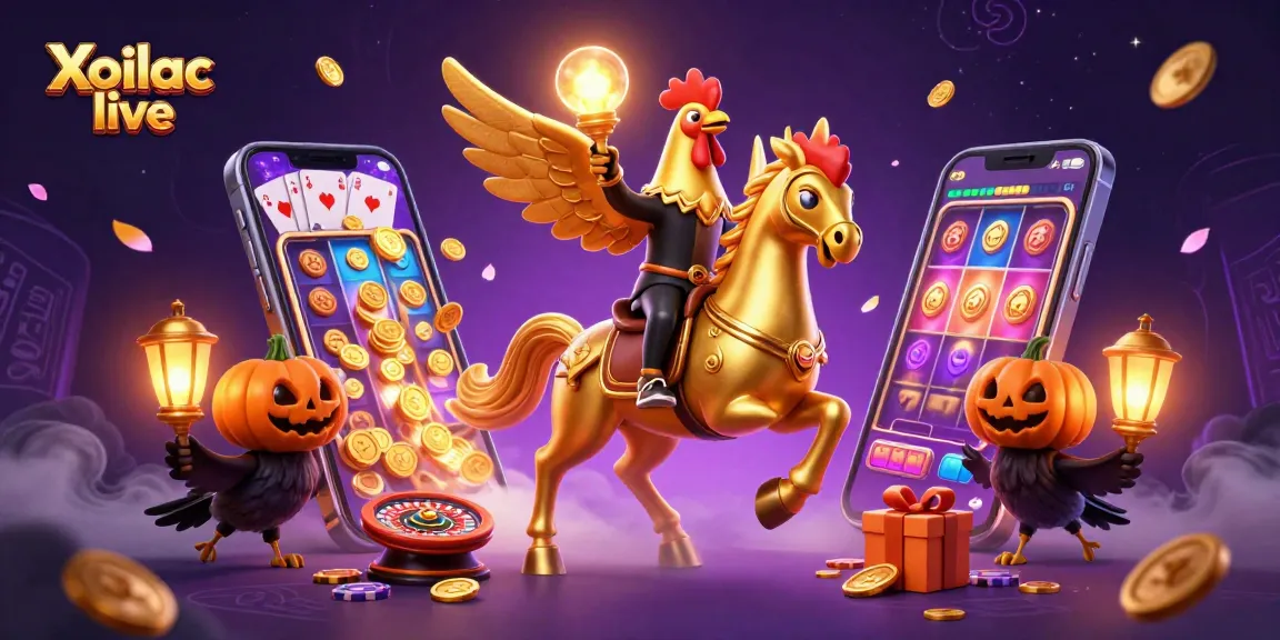 Xoilac live captivates with a vibrant casino scene featuring an engaging character and thrilling gambling elements.