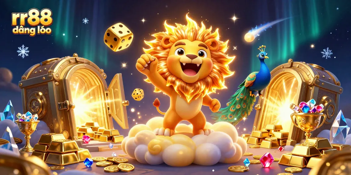 Experience the thrill of rr88 đăng nhập in this vibrant, dynamic casino scene with treasures and excitement.