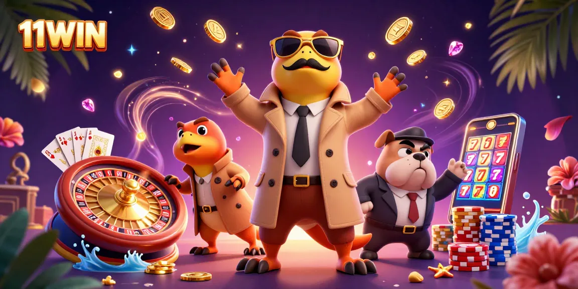 Experience thrilling action at 11WIN casino with vibrant raptors and dazzling game elements.