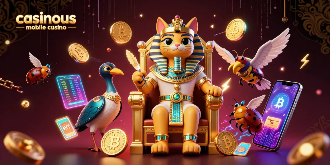 Experience the best of casinous mobile casino with a dynamic pharaoh cat and crypto elements!