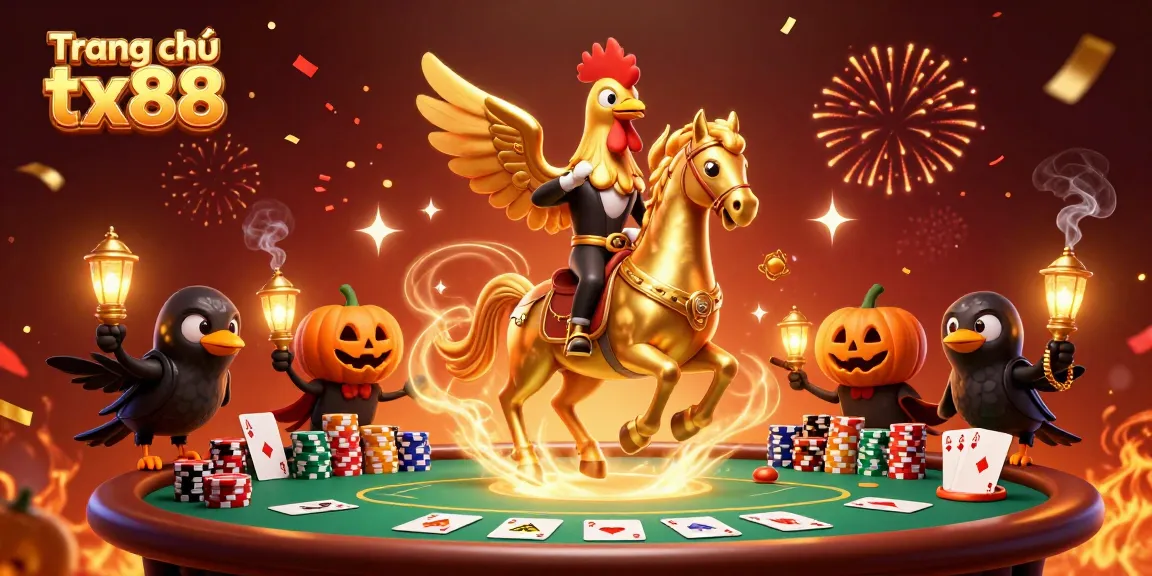 Experience the thrill in Trang chủ tx88 with an exciting midnight casino scene full of dynamic poker action.