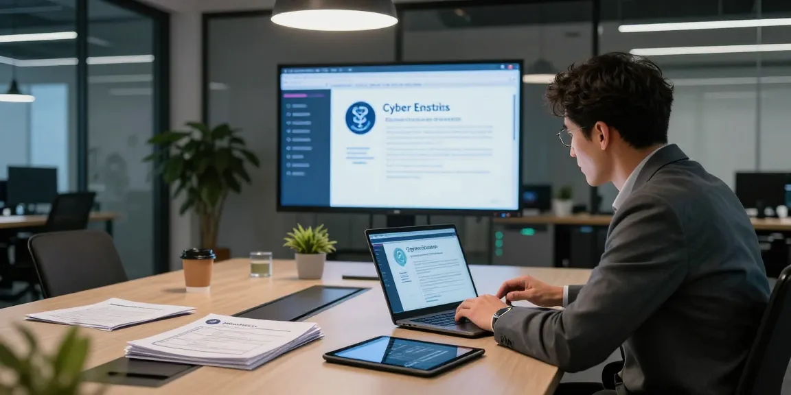 How to get Cyber Essentials certified with a dedicated IT specialist reviewing compliance in a modern workspace.