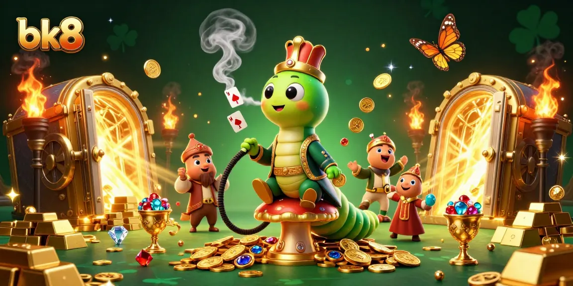 Experience thrilling gaming at bk8 with a lively 3D illustration showcasing dynamic casino elements.